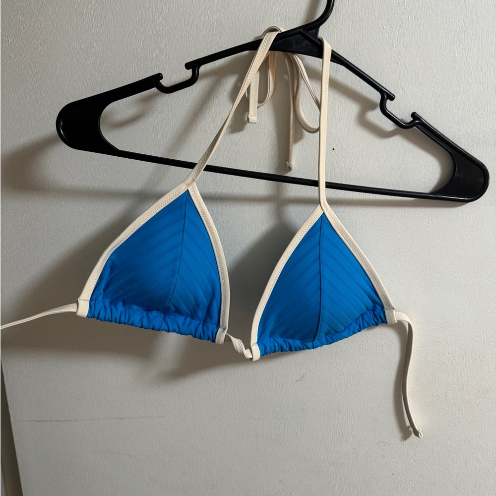 Aerie Blue Triangle Bikini Top
